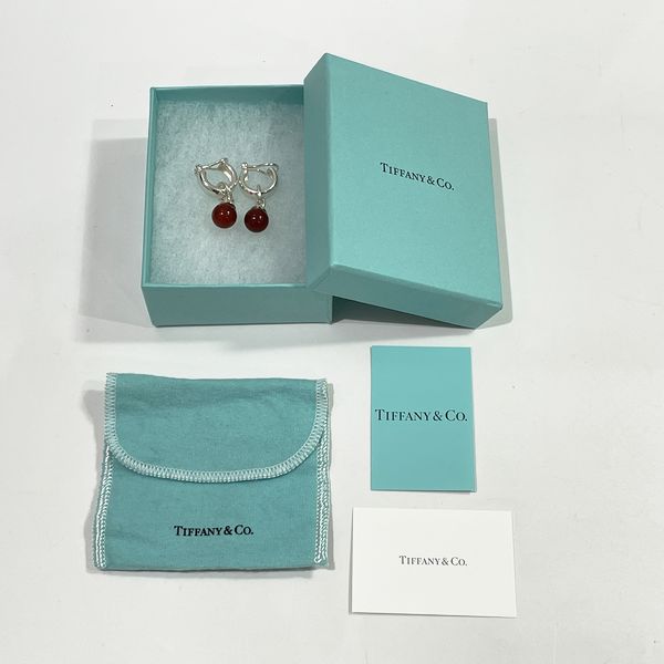 中古AB/使用感小】TIFFANY&Co. ティファニー ボール フープ レッド