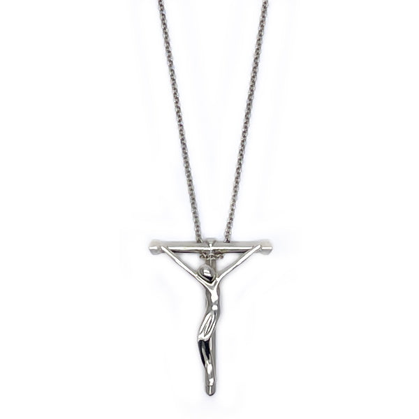 TIFFANY&amp;Co. Elsa Peretti Rosary Cross Necklace Silver 925 Women's [Used AB] 20231215