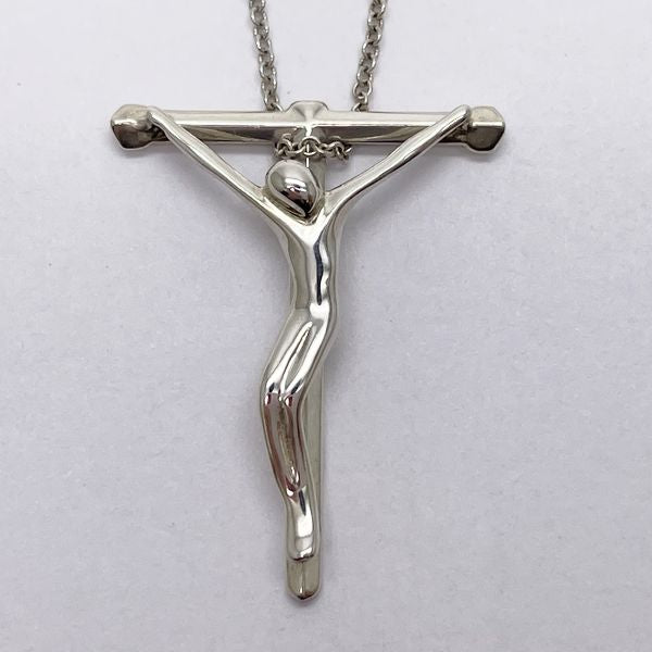 TIFFANY&amp;Co. Elsa Peretti Rosary Cross Necklace Silver 925 Women's [Used AB] 20231215
