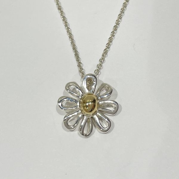 TIFFANY&amp;Co. Paloma Picasso Daisy Flower Necklace Silver 925/K18 Yellow Gold Women's [Used AB] 20231226