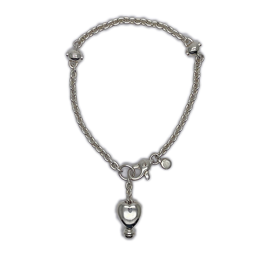 TIFFANY&amp;Co. Heart Vintage Bracelet Silver 925 Women's [Used B] 20231226