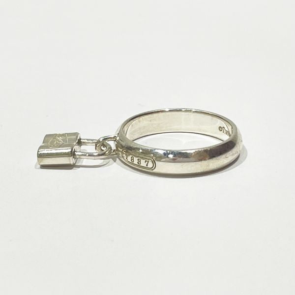 TIFFANY &amp; Co. 1837 Cadena Lock Charm No. 10 Ring Silver 925 Women's [Used B] 20231226