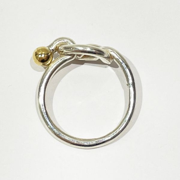 TIFFANY&amp;Co. Hook &amp; Eye Love Knot No. 9 Ring Silver 925/K18 Yellow Gold Women's [Used AB] 20231219