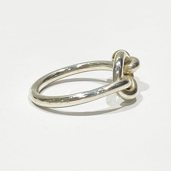 TIFFANY&amp;Co. Hook &amp; Eye Love Knot No. 9 Ring Silver 925/K18 Yellow Gold Women's [Used AB] 20231219