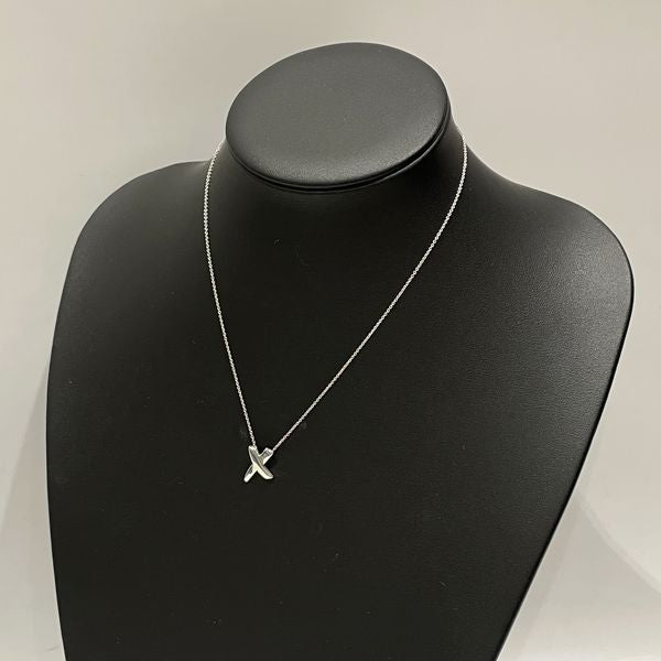 TIFFANY&amp;Co. Paloma Picasso Kiss Cross Necklace Silver 925 Women's [Used AB] 20231217