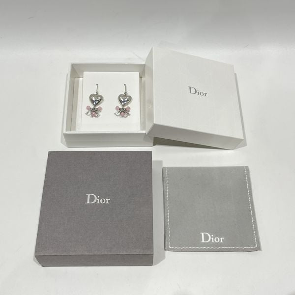 Christian Dior(クリスチャンディオール) ロゴ ハート カラーストーン フック ヴィンテージ ピアス メタル レディース【中古AB】20231217