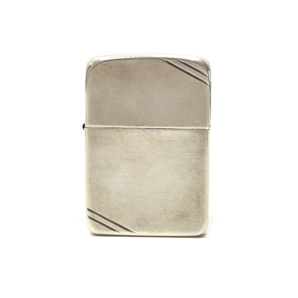 ZIPPO Lighter 1941 Replica REPLICA Diagonal Line PAT.2032695 Made in 2004 4 Barrel Metal [Used B]