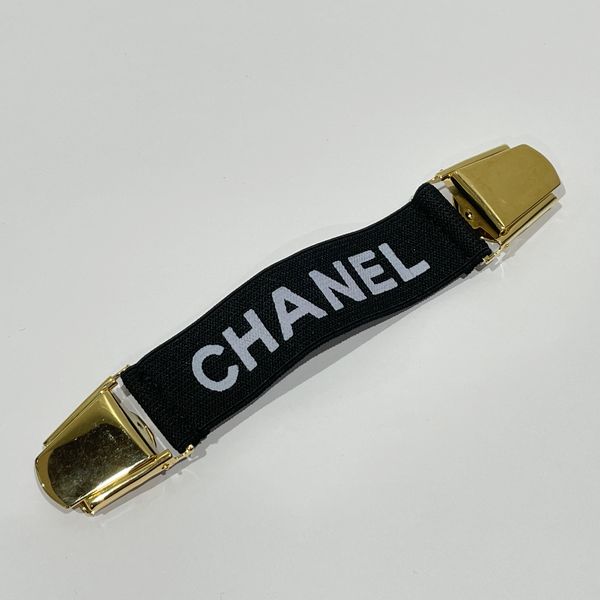 CHANEL Logo Armband Vintage Other Fashion Goods Rubber/GP Ladies [Used AB] 20231217