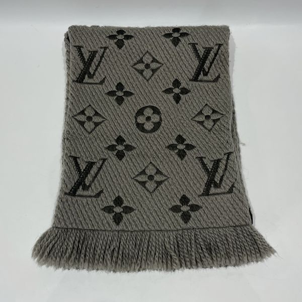 LOUIS VUITTON Escharpe Logomania Fringe 413287 Muffler Wool/Silk Women's [Used B] 20231217