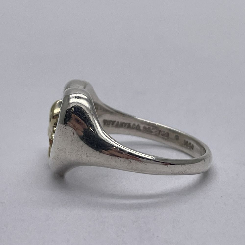 TIFFANY&amp;Co. Heart Ribbon No. 11 Ring Silver 925/K18 Yellow Gold Women's [Used B] 20231226