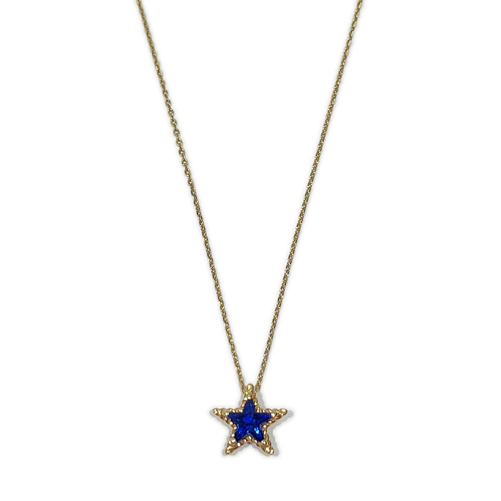 STAR JEWELRY Star Sapphire Necklace K10 Yellow Gold Women's [Used AB] 20231228