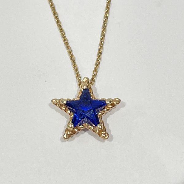 STAR JEWELRY Star Sapphire Necklace K10 Yellow Gold Women's [Used AB] 20231228