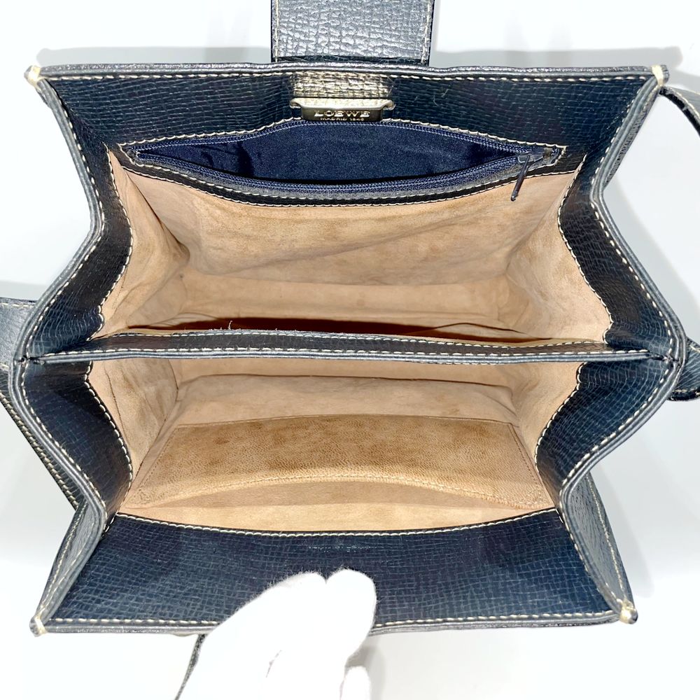 LOEWE Logo Turnlock Crossbody Vintage Shoulder Bag Leather Women's [Used B] 20231223