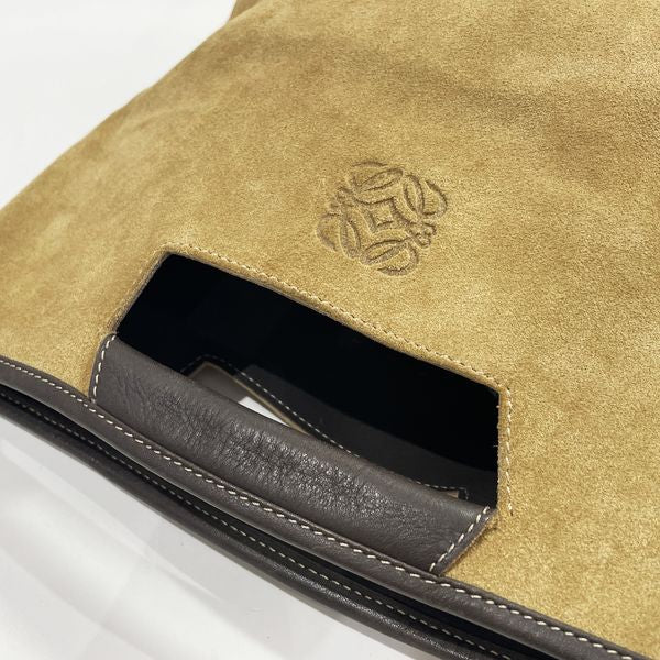 LOEWE Anagram Handle Vintage Handbag Suede/Leather Women's [Used B] 20231223