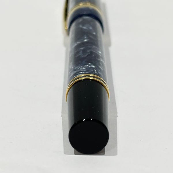 PARKER 钢笔 FP Duofold International 大理石蓝色字符宽度 XF 笔尖 18K 750 英国制造钢笔树脂/金属 [二手 AB] 20240117