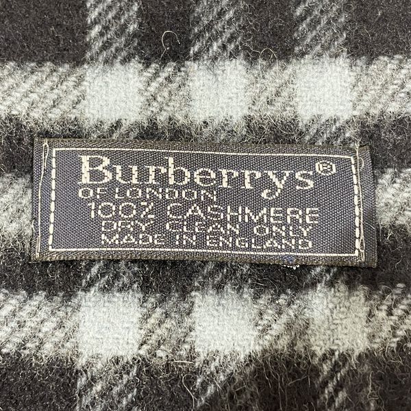 Burberrys 经典格纹流苏围巾羊绒女式 [二手 B] 20240121