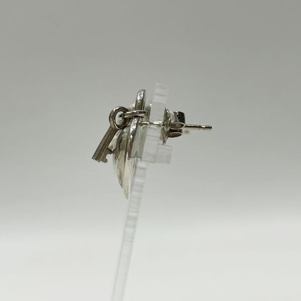 TIFFANY&amp;Co. Heart Lock Key Earrings Silver 925 Women's [Used AB] 20240119