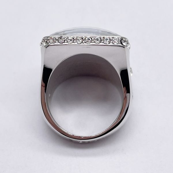 Christian Dior Logo Bijou Ribbon Crystal No. 7 13 Ring Metal/Rhinestone Women's [Used AB] 20240109