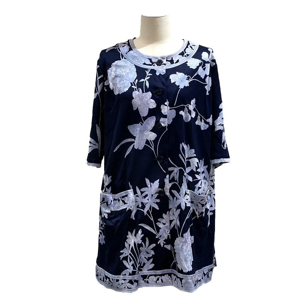 LEONARD Floral Blue Gradient Haori Cardigan Cotton/Women's [Used AB] 20240220