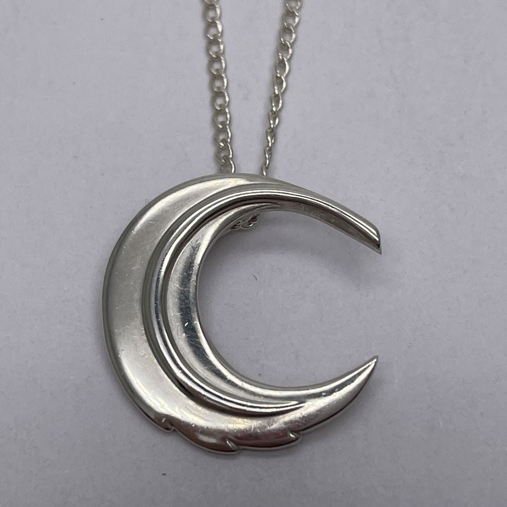 TIFFANY&amp;Co. (Tiffany) Crescent Moon Vintage Necklace Silver 925 Women's [Used B] 20240107