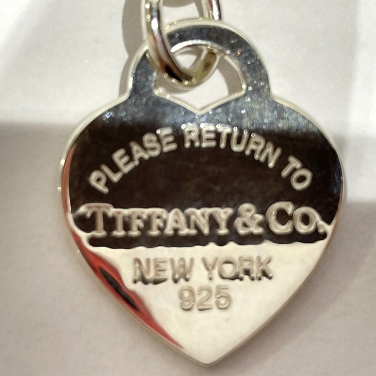 TIFFANY&amp;Co. Return to RTT Heart Tag Keyring Charm Keychain Silver 925 Unisex [Used AB] 20240107