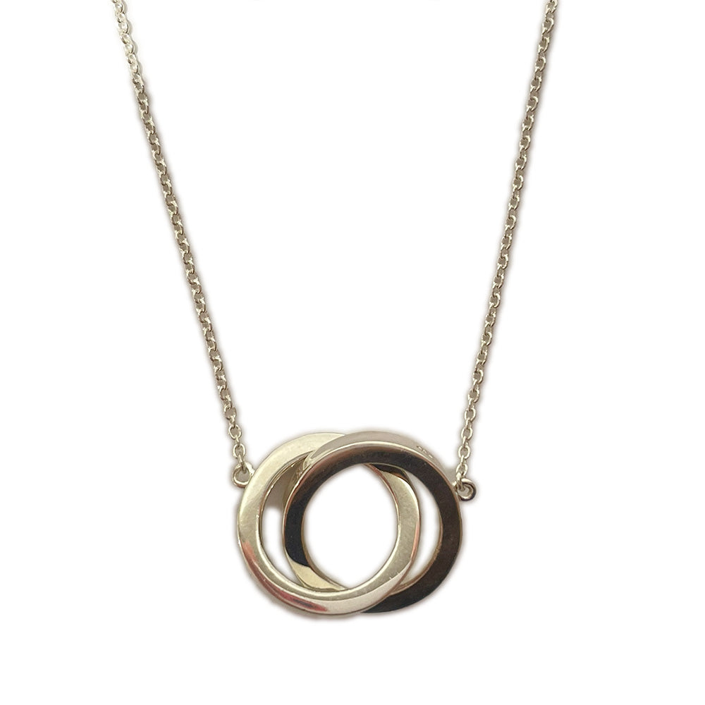 TIFFANY&amp;Co. 1837 Interlocking Necklace Silver 925 Women's [Used AB] 20240107