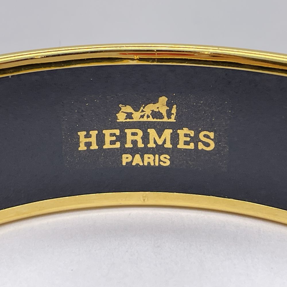 HERMES Enamel GM Cloisonné Horse 手镯 GP 女士 [二手 AB] 20240106