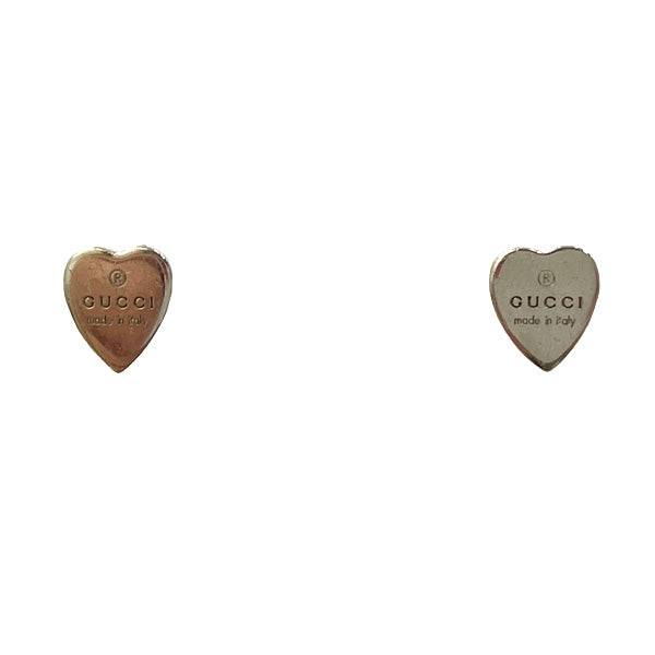 GUCCI Heart Stud Earrings Silver 925 Women's [Used B] 20240116