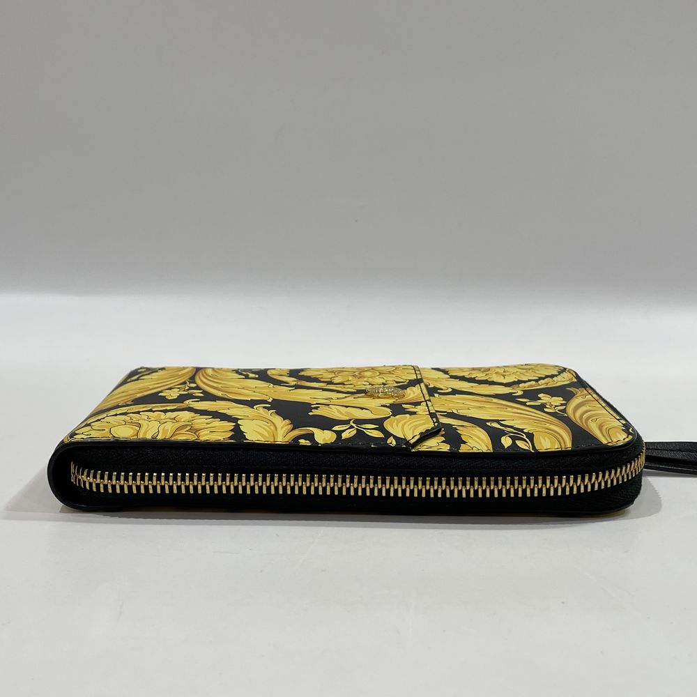 VERSACE Medusa print pattern long wallet with neck strap leather [Used AB] 20240105