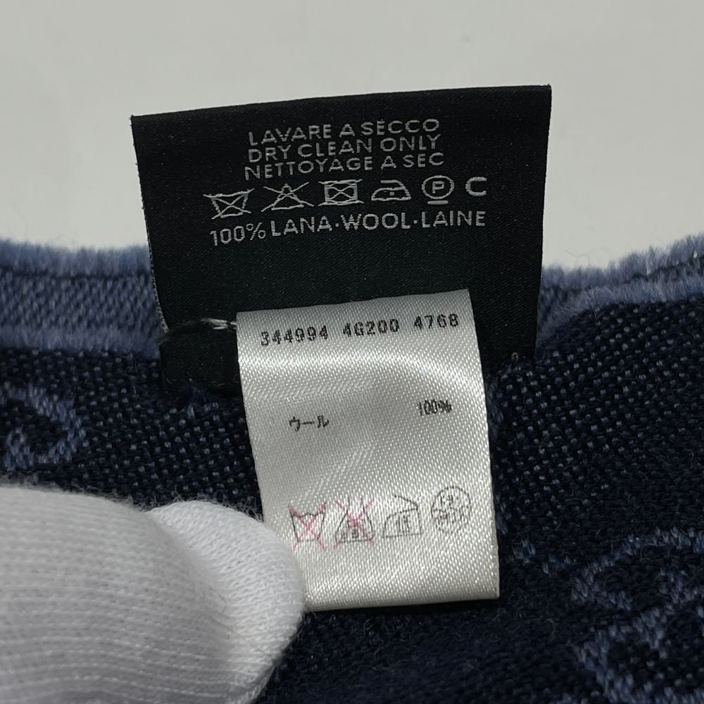 GUCCI G Mark GG Pattern Reversible Muffler Wool Unisex [Used B] 20231223