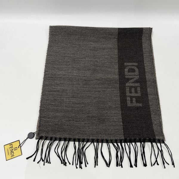 中古A/美品】FENDI フェンディ ロゴ ストライプ フリンジ レディース