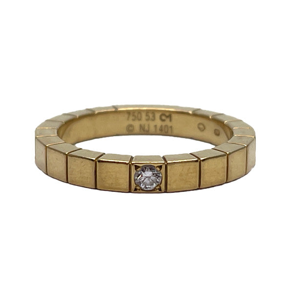 CARTIER Raniere 1P Diamond No. 53/12.5 Ring K18 Yellow Gold Women's [Used B] 20240109