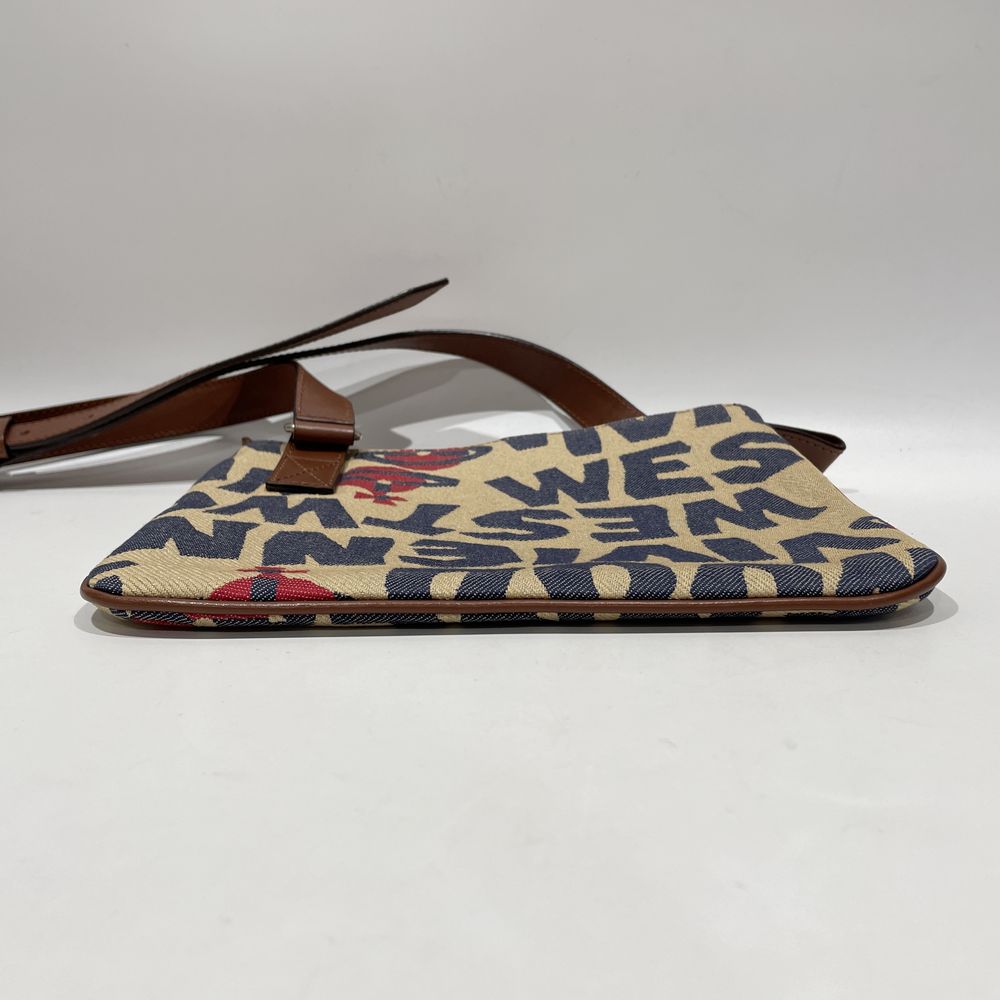 中古AB/使用感小】Vivienne Westwood ヴィヴィアンウエストウッド ロゴ オーブ 総柄 斜め掛け レディース ショルダーバッグ 20448775