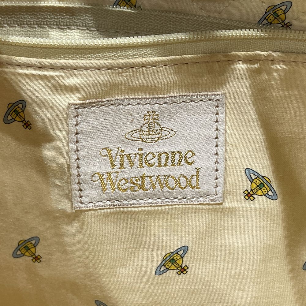 Vivienne Westwood Orb 塑料手柄全图案手提包羊毛/皮革 女式 [二手 AB] 20240113