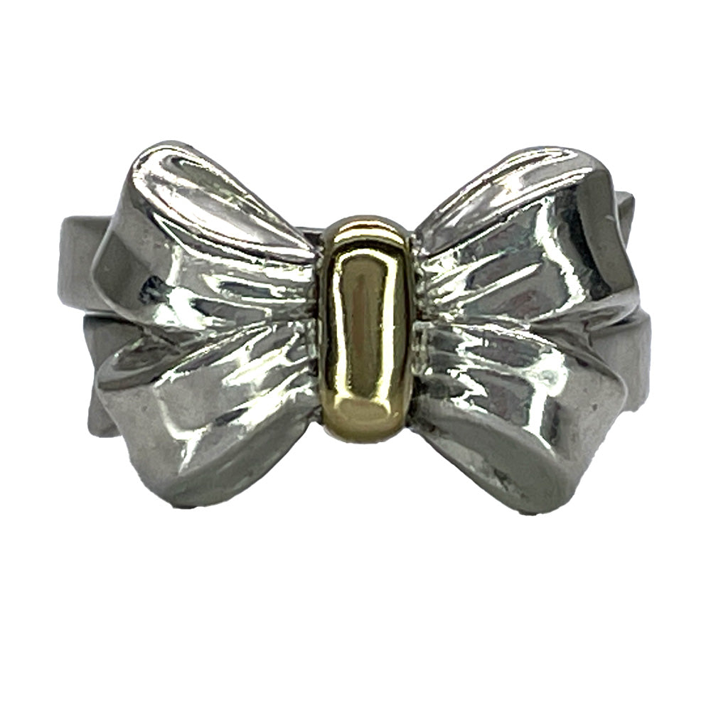 TIFFANY&amp;Co. Ribbon Combi No. 11 Ring Silver 925/K18 Yellow Gold Women's [Used AB] 20240227