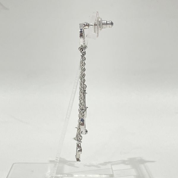 Christian Dior Logo Swing Vintage Earrings Metal/Rhinestone Women's [Used B] 20240127