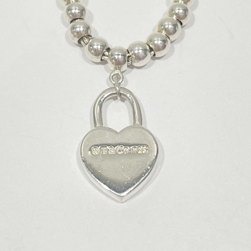 TIFFANY&amp;Co. Return Toe Tiffany Heart Tag Beads Ball Chain Bracelet Silver 925 Women's [Used AB] 20240206