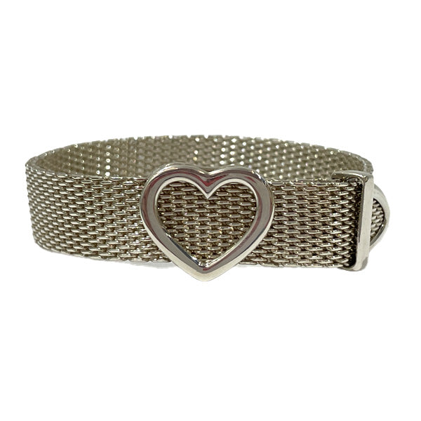 TIFFANY&amp;Co. Somerset Heart Mesh Bracelet Silver 925 Women's [Used AB] 20240116