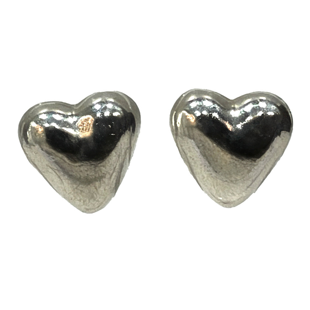 TIFFANY&amp;Co. Elsa Peretti Full Heart Earrings Silver 925 Women's [Used AB]