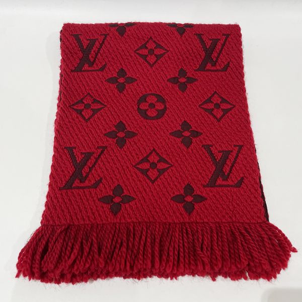 LOUIS VUITTON Escharp Logomania Monogram M72432 Scarf Wool/Silk Women's [Used B] 20240120