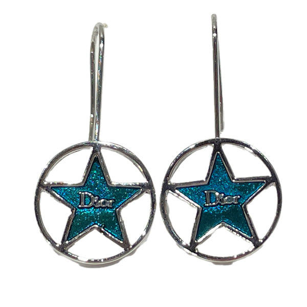 Christian Dior Circle Star Logo Vintage Hook Earrings Women's [Used AB] 20240127