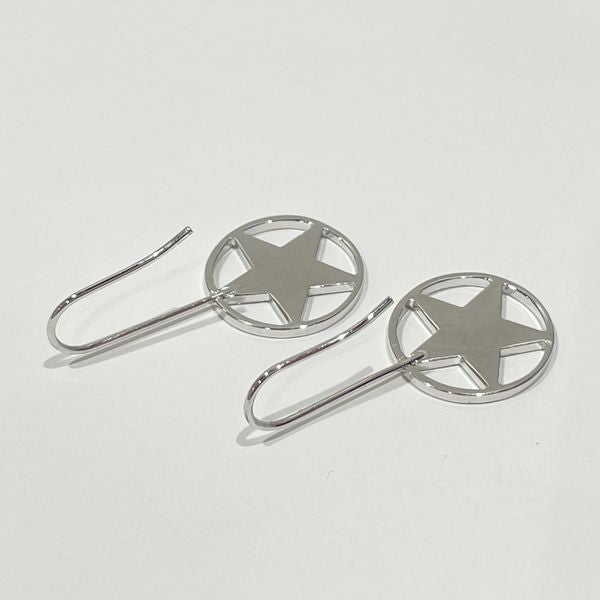 Christian Dior Circle Star Logo Vintage Hook Earrings Women's [Used AB] 20240127