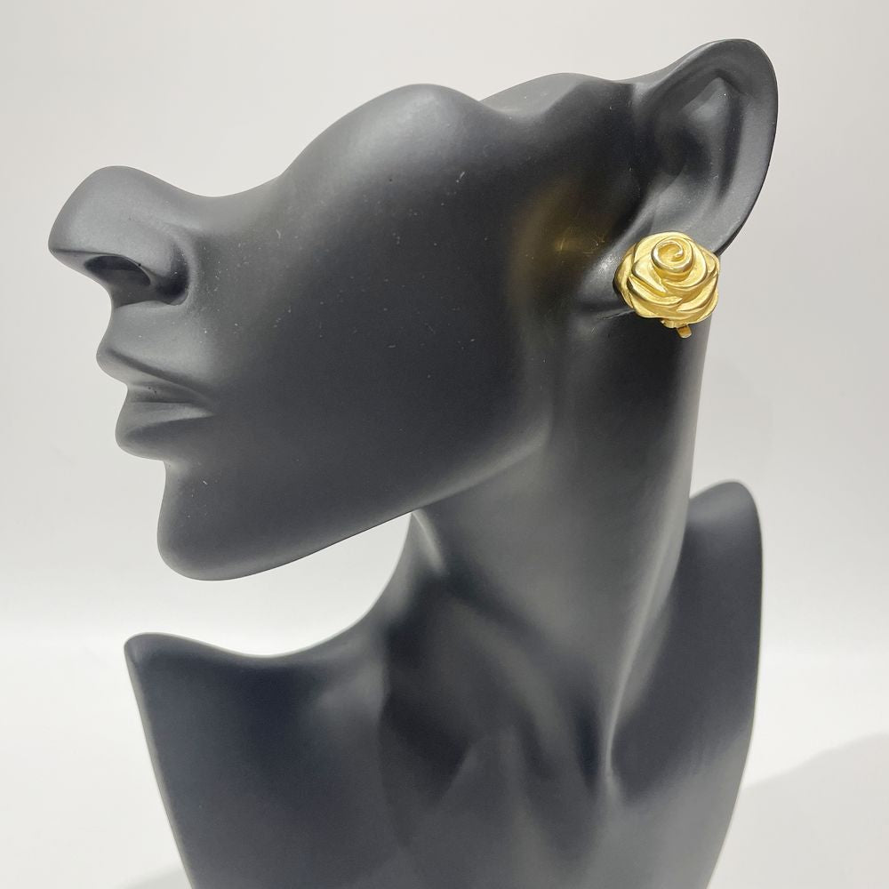 GIVENCHY Flower Motif Rose Vintage Earrings GP Women's [Used B] 20240225
