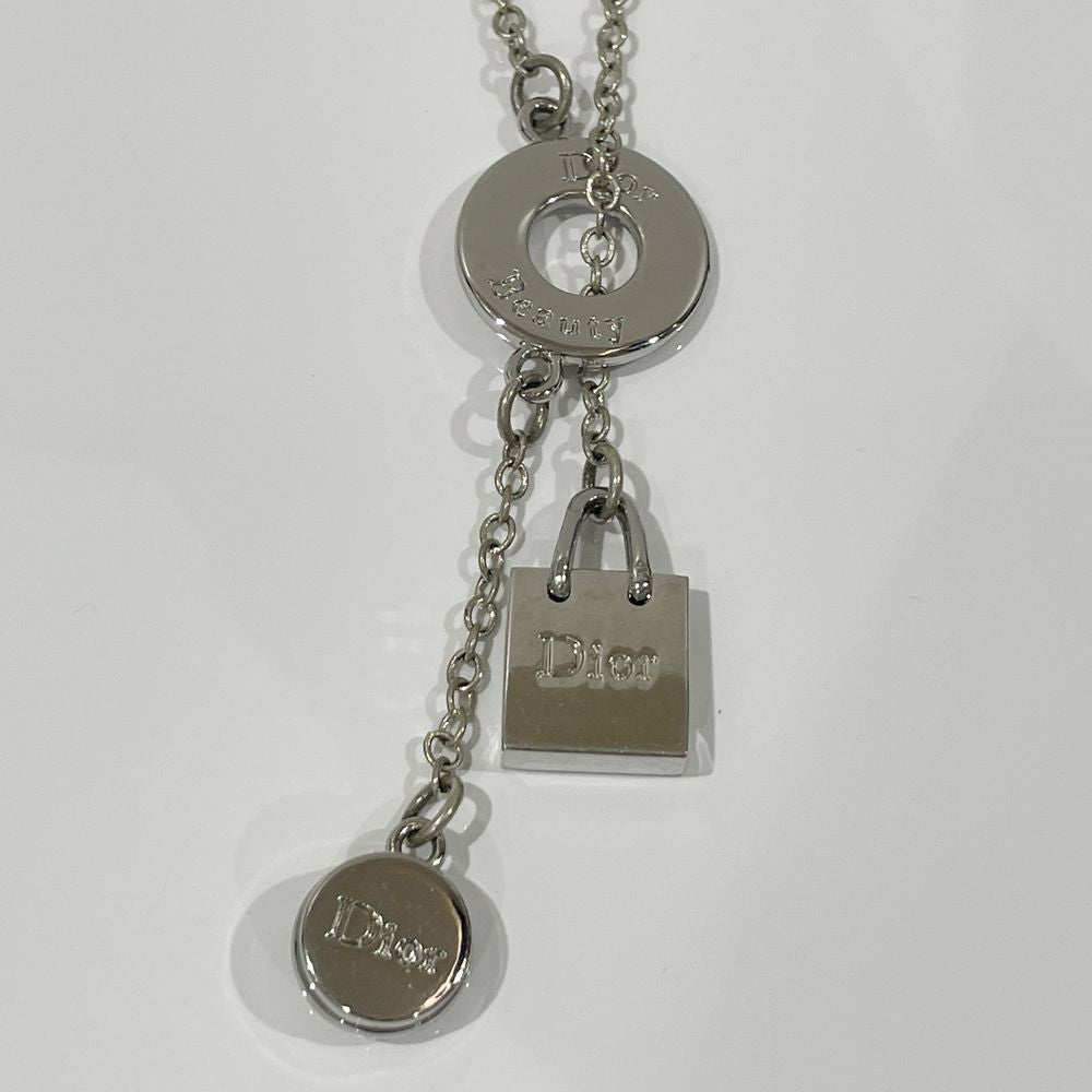 Christian Dior(クリスチャンディオール) ロゴ ラリアット ロング リボン バッグモチーフ ネックレス メタル レディース【中古B】20240301