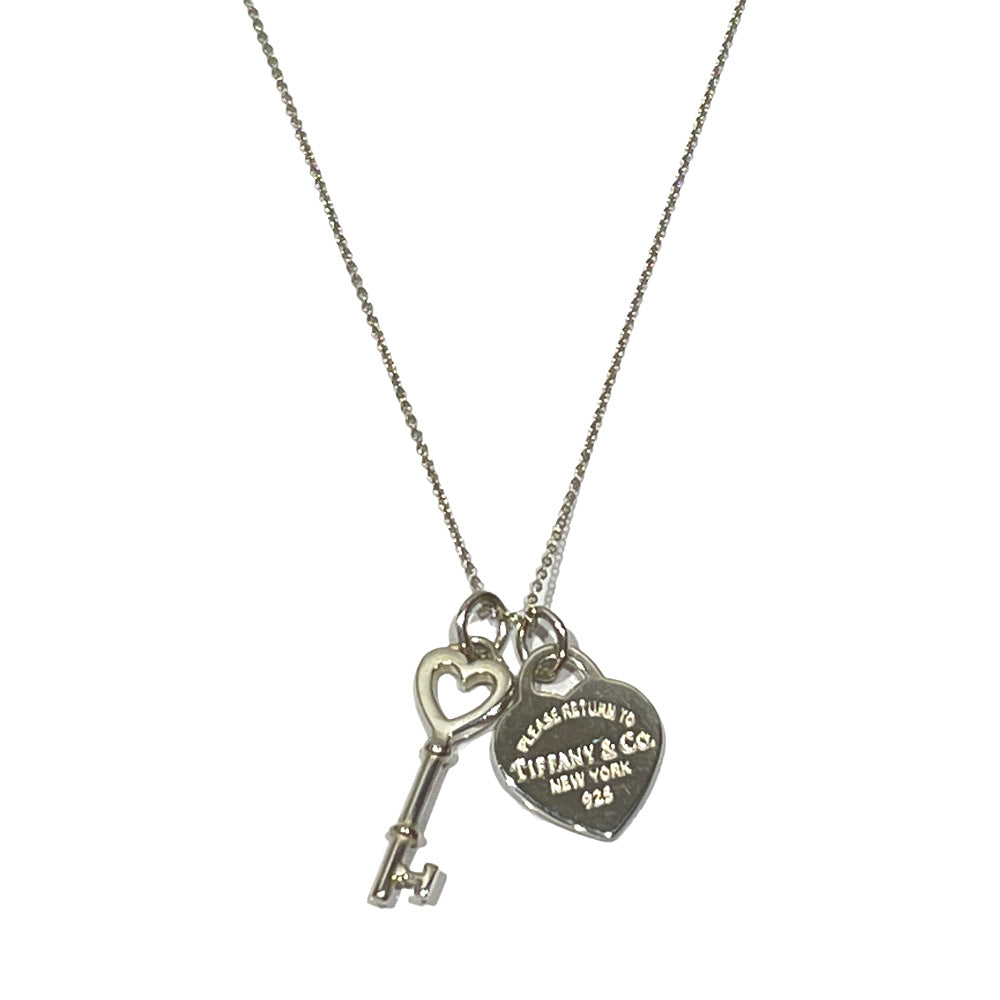 TIFFANY&amp;Co. Return to Tiffany Heart &amp; Key Necklace Silver 925 Women's [Used AB] 20240220