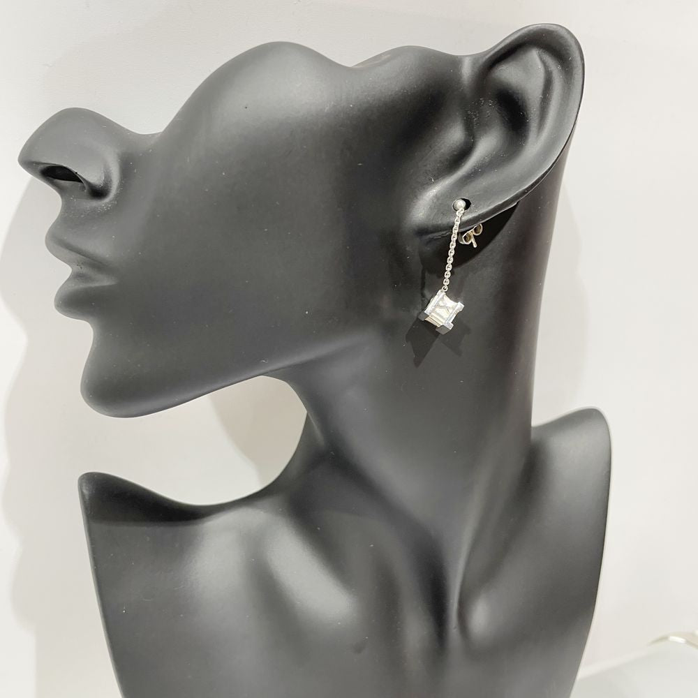 TIFFANY&amp;Co. Atlas Cube Drop Earrings Silver 925 Women's [Used AB] 20240312
