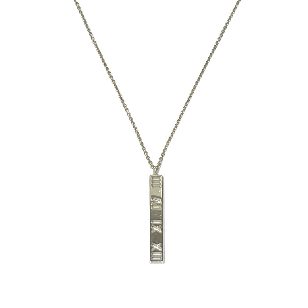 TIFFANY&amp;Co. Open Atlas Bar Necklace Silver 925 Women's [Used AB] 20240220