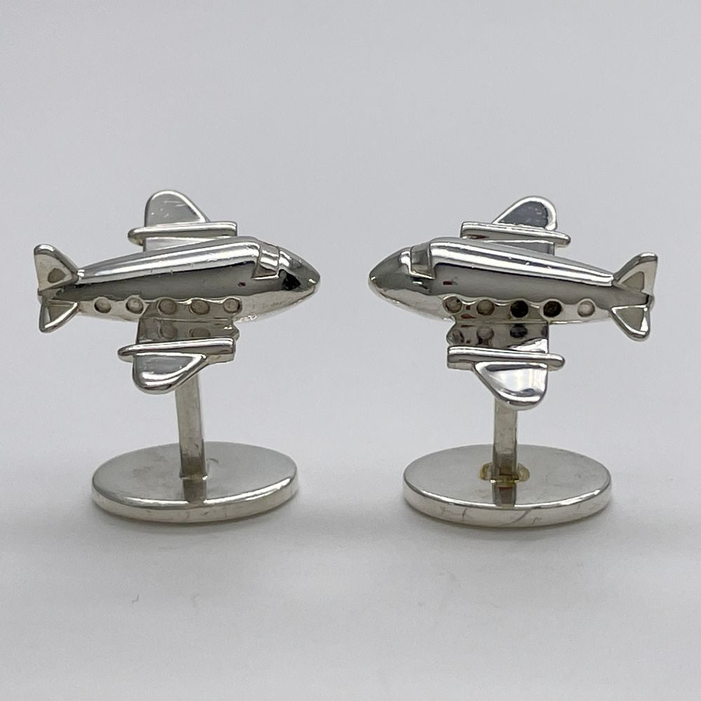 TIFFANY&amp;Co. [Rare] Airplane Airplane Cufflinks Silver 925 Men's [Used AB] 20240312