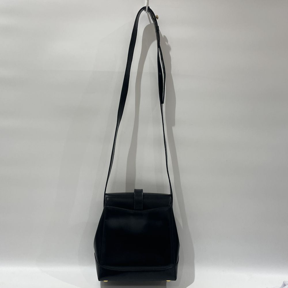 CELINE Logo Turnlock Vintage Crossbody Shoulder Bag Leather Women's [Used B] 20240127
