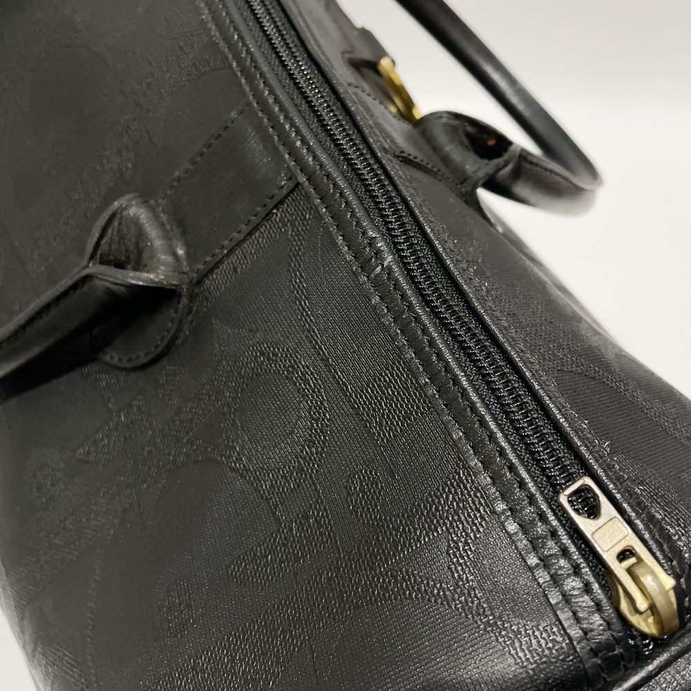 Christian Dior Logo Plate Vintage Boston Bag PVC/Leather Women's [Used B] 20240127